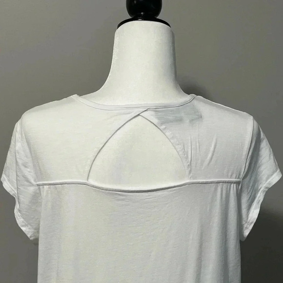 Rachel Zoe Modal Cotton Blend White  Tee - Picture 7 of 8